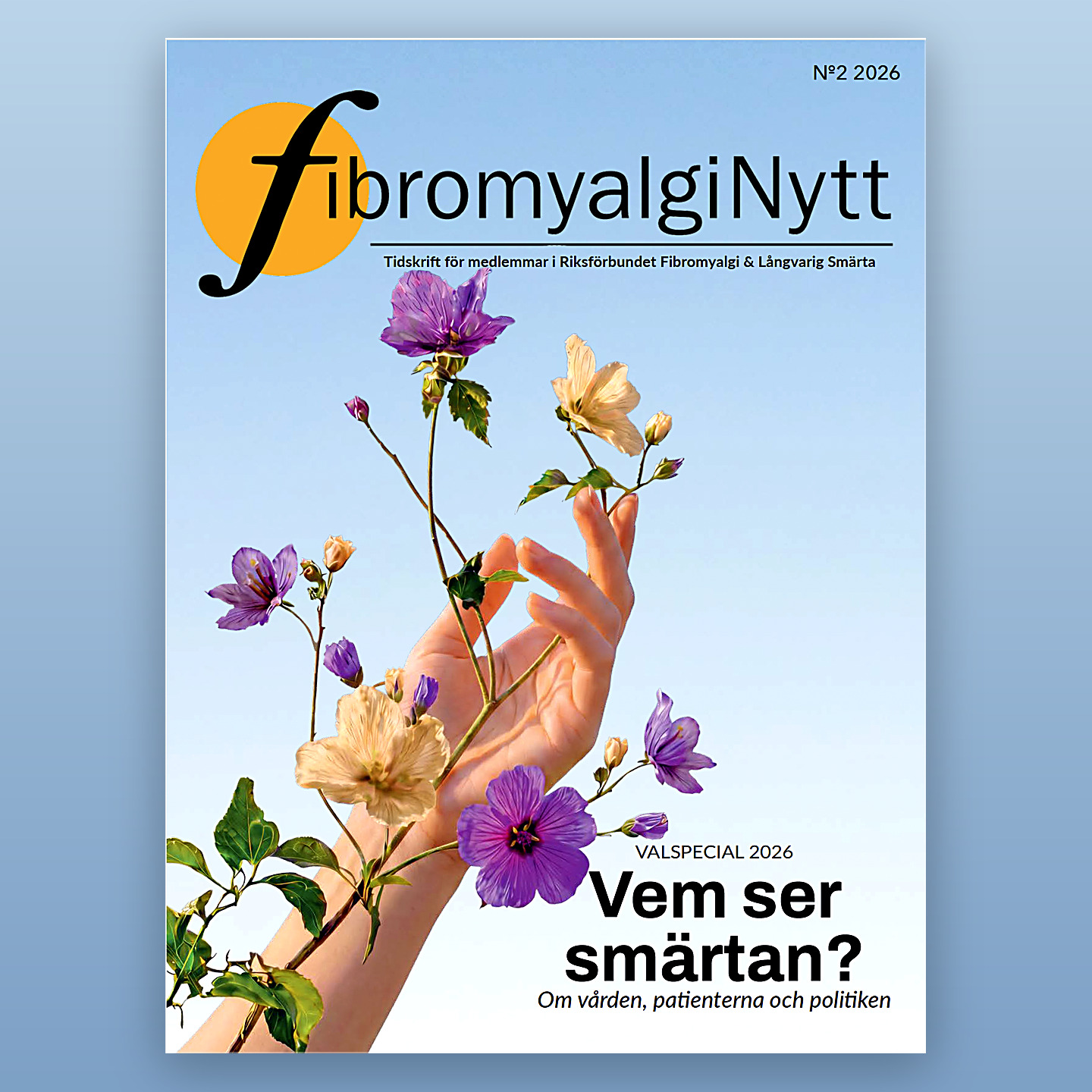 Omslagsbild för medlemstidningen Fibromyalginytt nr 2 2026